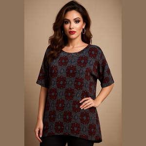 Lularoe blue and burgundy tee